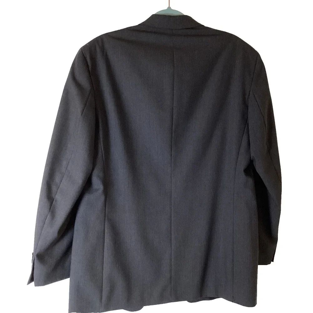 Businesswear Corpcore DKNY ESSENTIALS Blazer 42R Charcoal Gray PURE NEW Wool